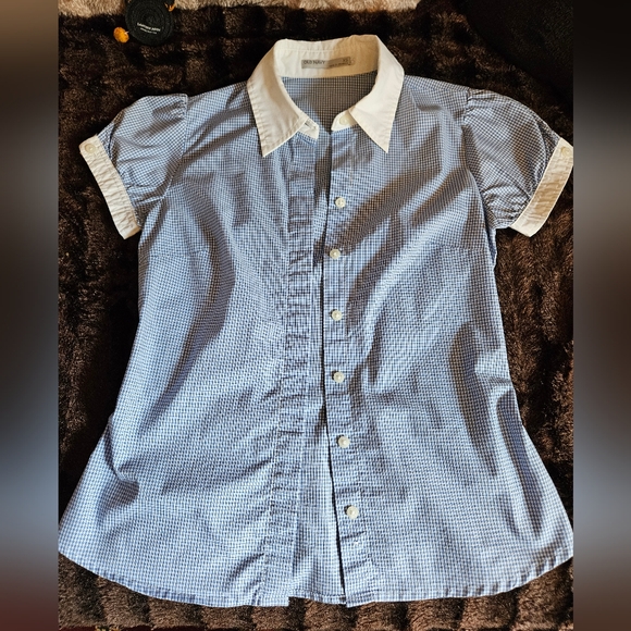 OLD NAVY x-small button-down checkered shirt - Picture 9 of 13
